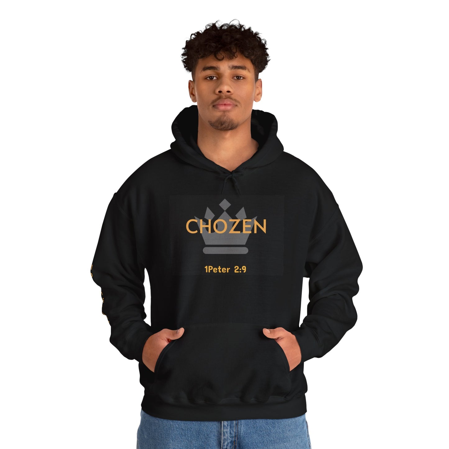 Faith-Inspired Hooded Sweatshirt - CHOZEN 1 Peter 2:9