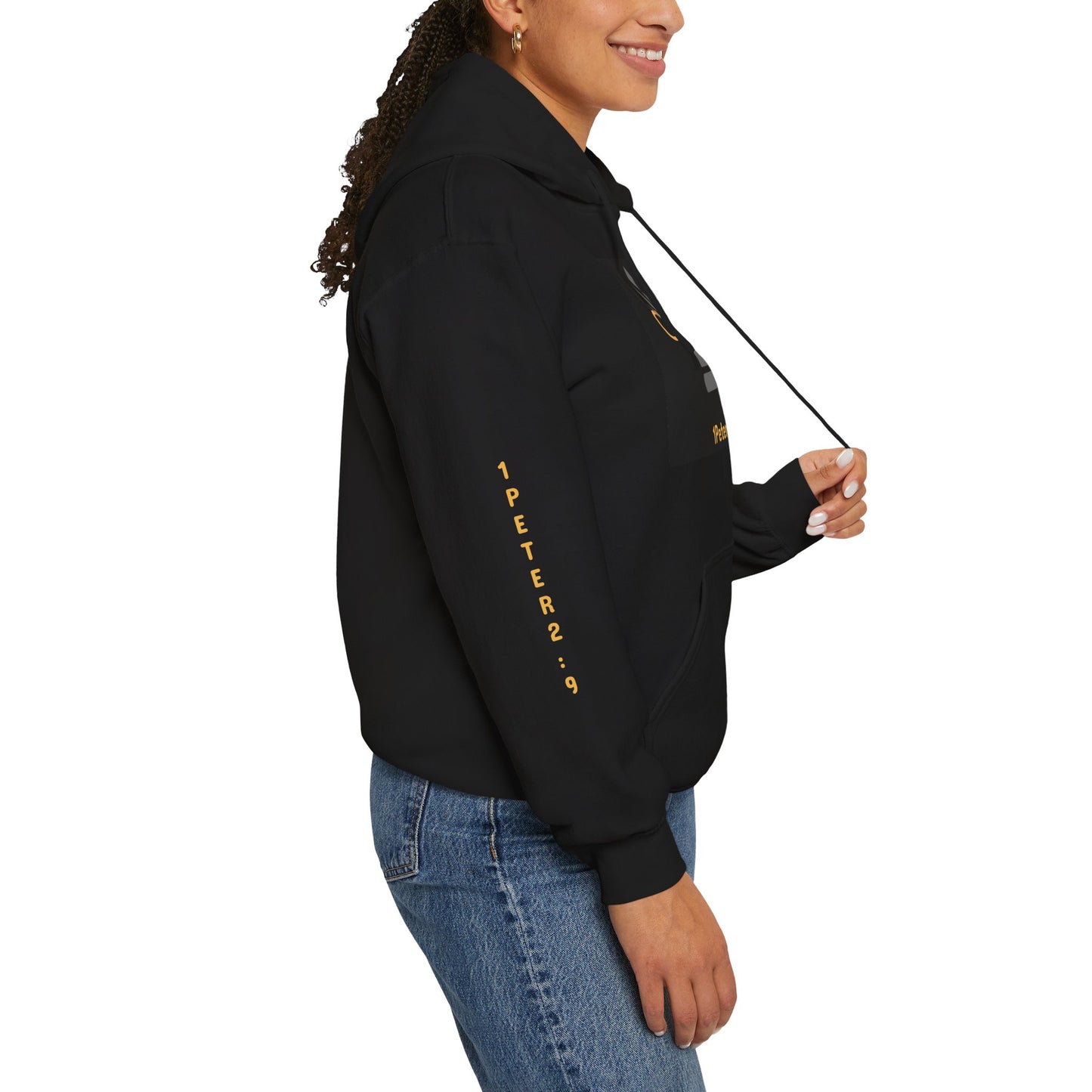 Faith-Inspired Hooded Sweatshirt - CHOZEN 1 Peter 2:9